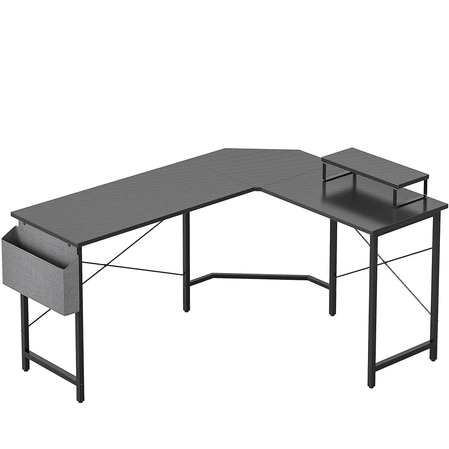 KOBIページ CubiCubi Versatile L-Shaped Desk with Monitor Stand and Storage